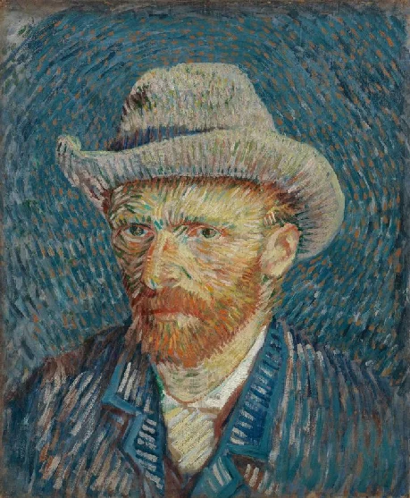 Vincent van Gogh, Zelfportret met grijze vilthoed, 1887